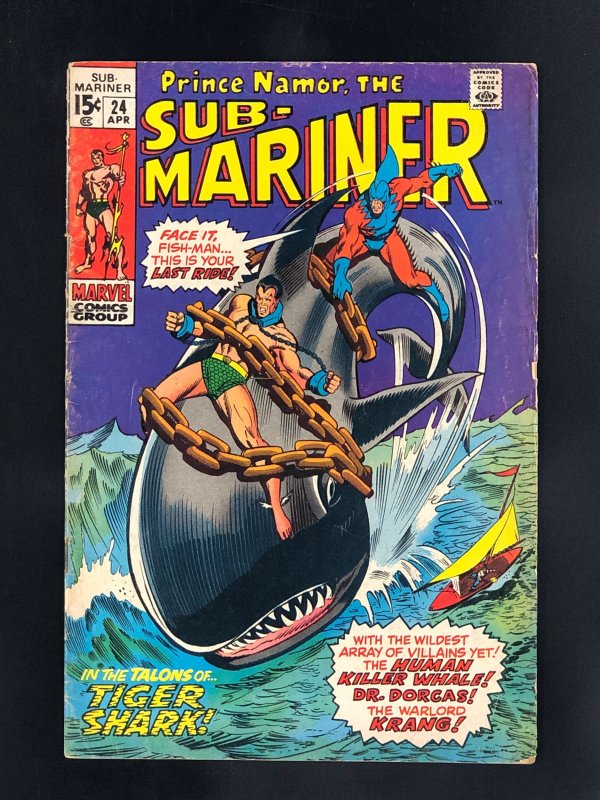 Sub-Mariner #24 (1970) Cover Art by John Buscema