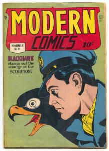 Modern Comics #91 1949- Blackhawk- Torchy -Golden Age FN-