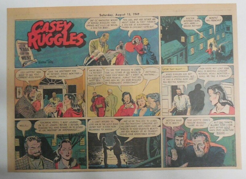 Casey Ruggles Sunday #13 by Warren Tufts from 8/14/1949 Half Page Size ! Year #1