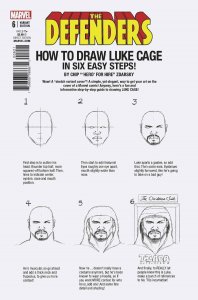 Defenders #6 Marvel Comics 2017 Chip Zdarksy How To Draw Luke Cage Variant