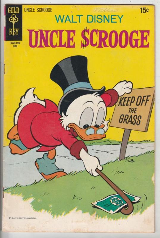 Uncle Scrooge, Walt Disney #87 (Jun-70) VG/FN+ Mid-Grade Uncle Scrooge