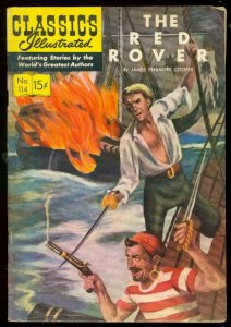 Classics Illustrated #114 HRN 115-The Red Rover- James Fenimore Cooper vg/f