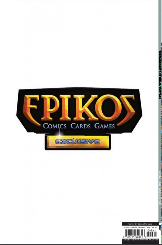 TMNT ONGOING #99 JASON FLOWERS BLANK SKETCH COVER EPIKOS EXCLUSIVE VARIANT CS30 