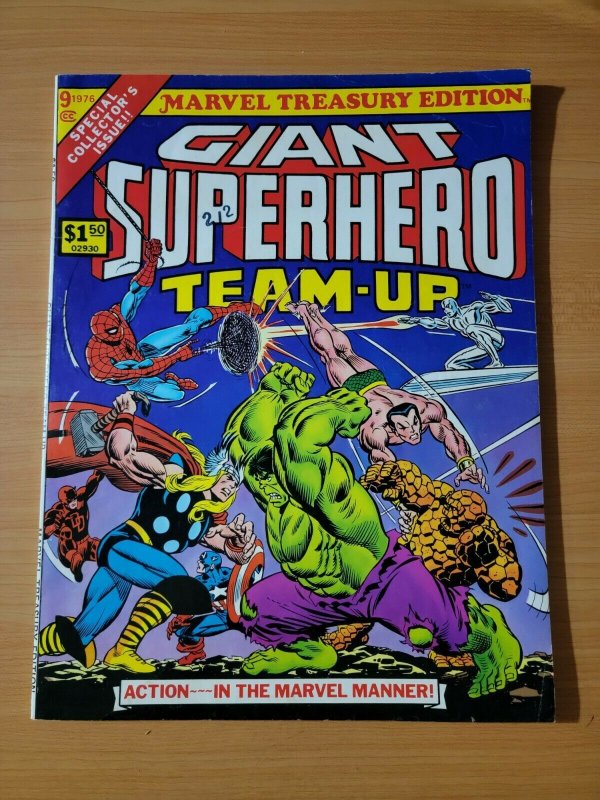 Marvel Treasury Edition #9 Giant Superhero Team-Up ~ VF - NEAR MINT NM ~ 1976