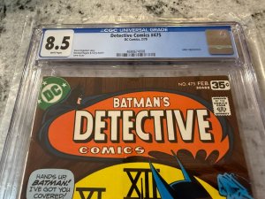 Detective Comics # 475 CGC Graded 8.5 DC Comic Book 1978 Joker Batman JH25