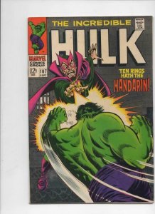 HULK 107, VF, Bruce Banner, Mandarin, Shield, Giant  Android, Marvel, 1968