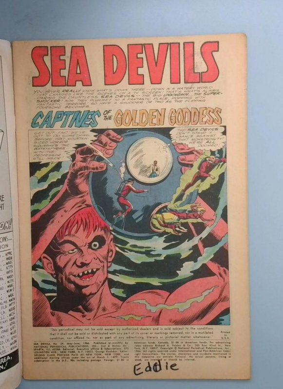 Sea Devils #29, VG/FN DC Comics, 1965 JR1