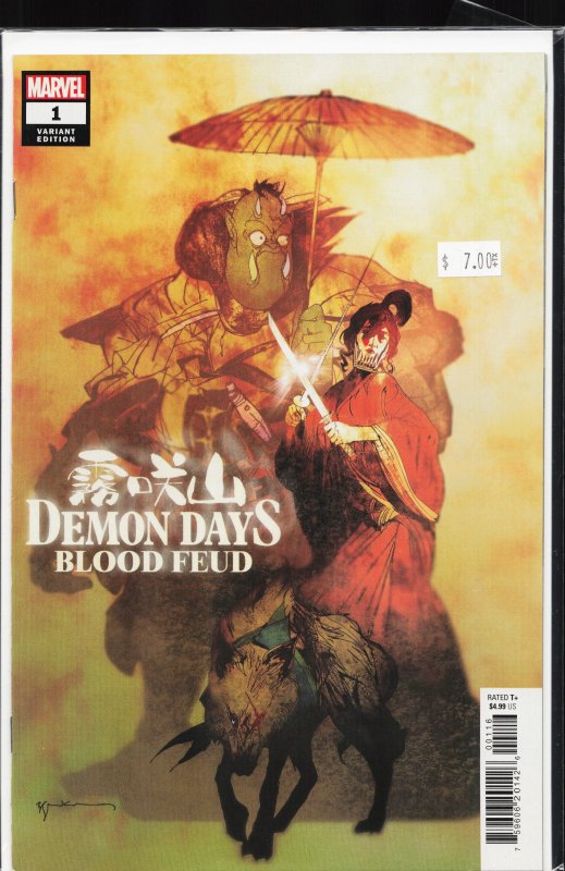 Demon Days: Blood Feud Sienkiewicz Cover (2022) X-Men