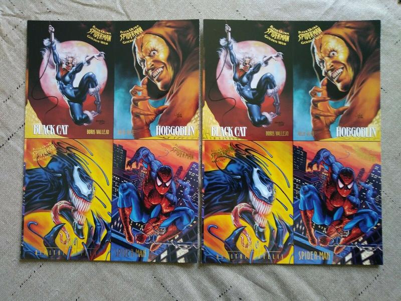 Fleer Ultra Spider-Man Premiere Edition Promo 4 Card Lot 1995 Venom Black Cat