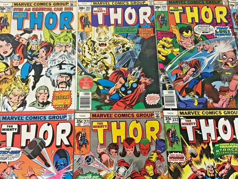 THOR#202-292 FN-VF LOT 1972-78 (30 BOOKS) MARVEL BRONZE AGE COMICS