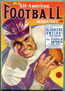 All-American Football Pulp Fall 1949- George Gross- Bart Cassidy- Oliver Shank