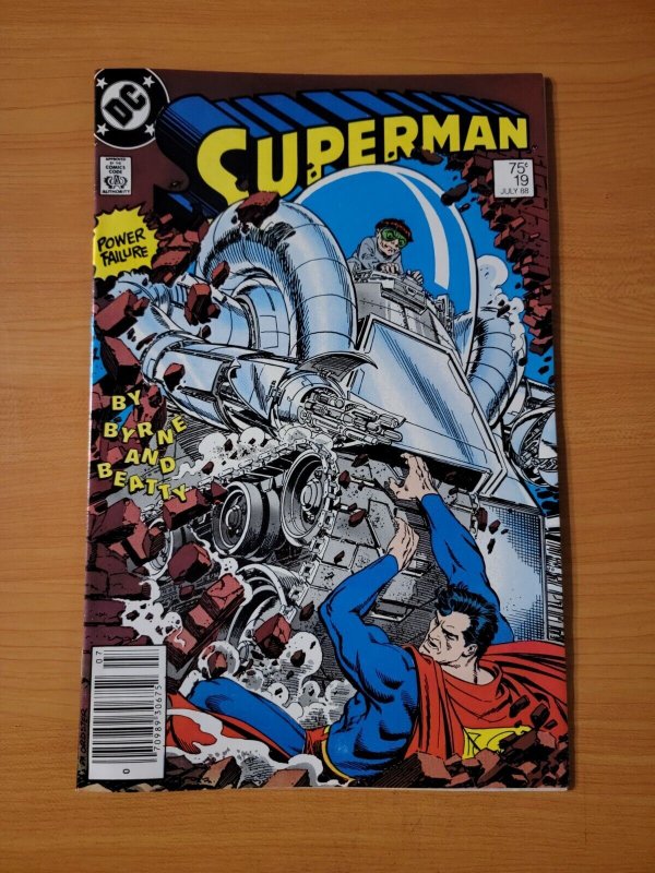 Superman #19 Newsstand Variant ~ NEAR MINT NM ~ 1988 DC Comics