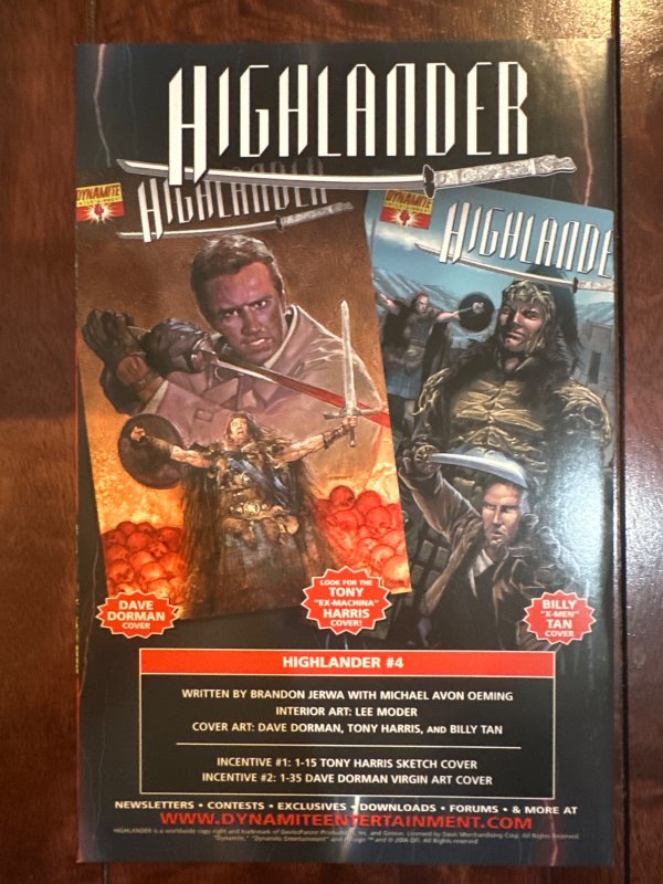 Highlander #3 Cover B (2006)