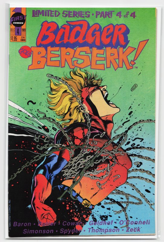 Badger Goes Berserk #4 (1989) Badger
