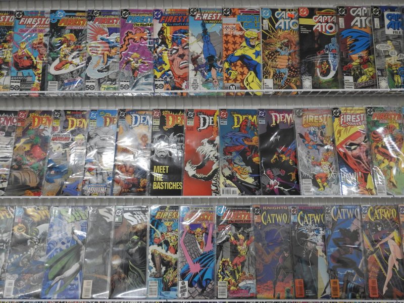 Huge Lot of 180+ Comics W/ Captain America, Wonder Woman, Firestorm Avg VF- Con.