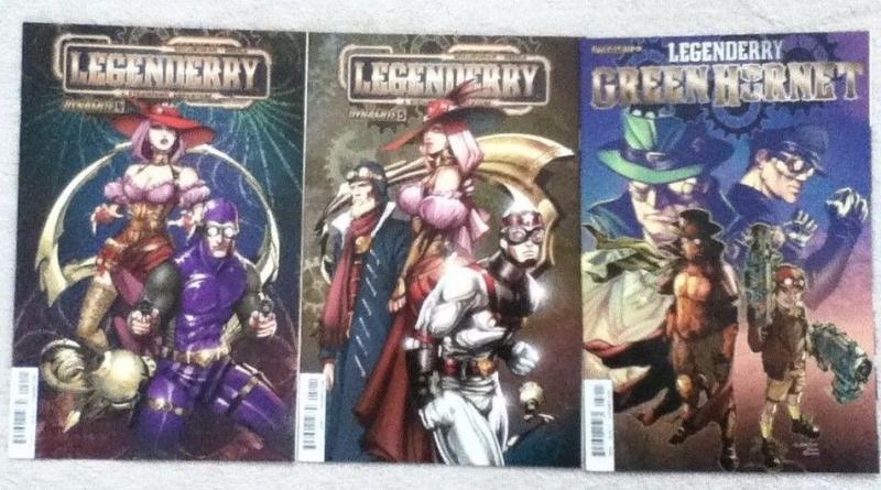 LEGENDERRY - Three (3) Issue Lot - STEAMPUNK ADVENTURE #4 & #5; GREEN HORNET #5