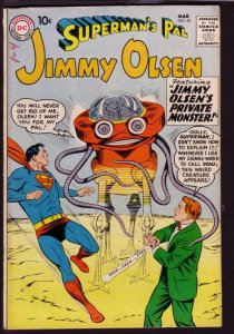 SUPERMAN'S PAL JIMMY OLSEN #42 1960-PULP COVER SWIPE-DC FN