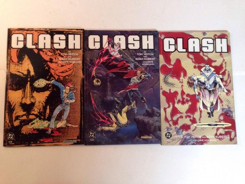 Clash 1-3 Complete Near Mint Lot Set Run Tom Veitch Adam Kubert