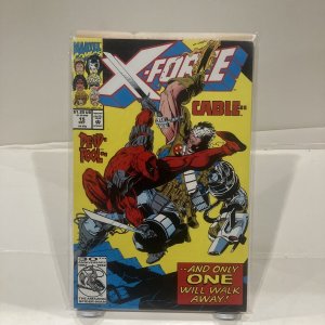 X-Force #15 - Classic Deadpool & Cable Cover - Marvel Comics 1992 - Mid-Grade