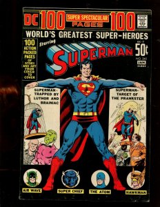 SUPERMAN 100 SUPER SPECTACULAR PAGES #245 (7.0) WORLD'S GREATEST SUPER-HEROS! 