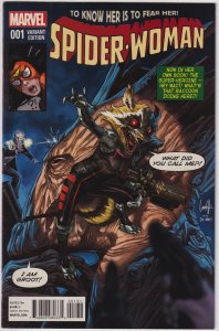 Spider-Woman #1 Variant Edition - Rocket Raccoon and Groot - Gary Choo (2014)...