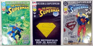 Adventures Superman Lot 3 #500, 501, 501 D 1993 DC First App Superboy Comics