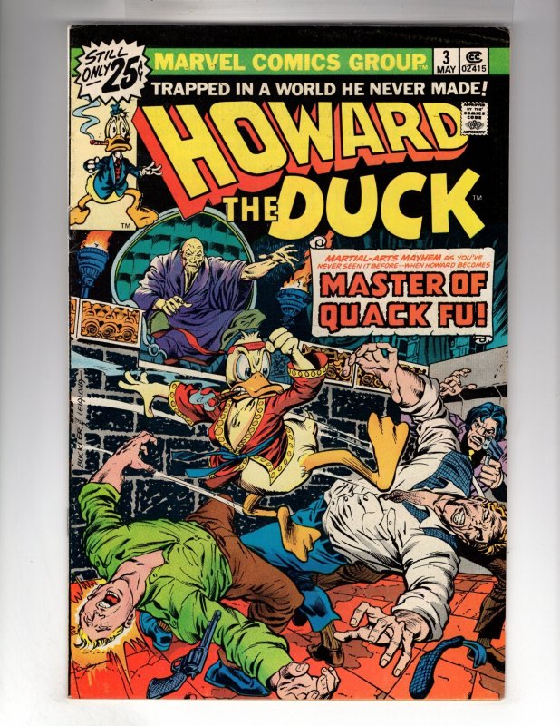 Howard the Duck #3 (1976) Master of Quack-Fu! Bronze Mighty Marvel! / ID#858