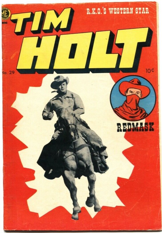 TIM HOLT #29-1952-EARLY APPEARANCE GHOST RIDER-REDMASK VS THE BLACK DOMINO
