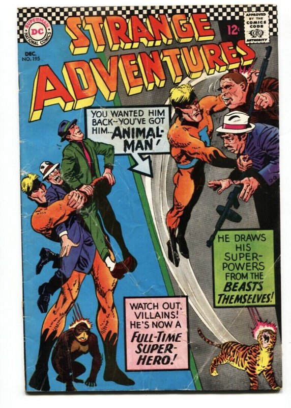 Strange Adventures #195 1966- 1st Full ANIMAL MAN- DC Silver Age vg-