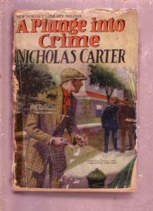 NEW MAGNET LIBRARY-#1218-PLUNGE INTO CRIME-NICK CARTER FR