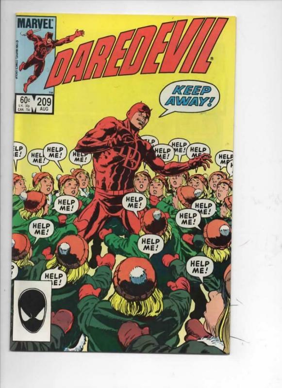 DAREDEVIL #209 VF/NM  Murdock, Without Fear, 1964 1984, more Marvel in store  