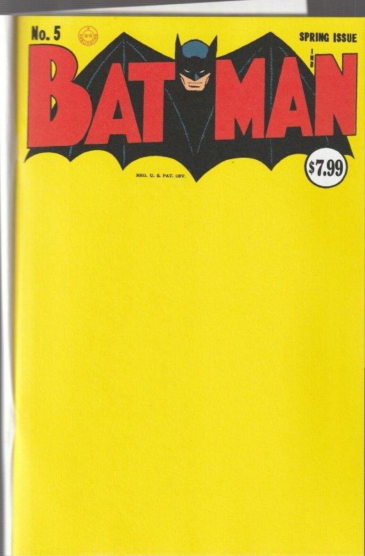 Batman # 5 Blank Facsimile Edition NM DC 2023 [T9]