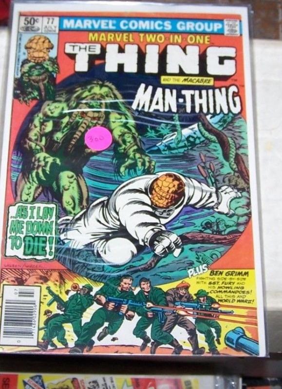 Marvel Two-In-One #77 (Jul 1981, Marvel) the thing + man-thing sgt fury