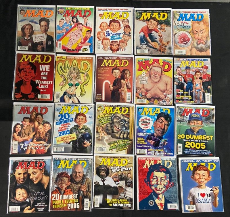 HUGE MAD 64 MAGAZINE LOT VARIOUS CONDITIONS