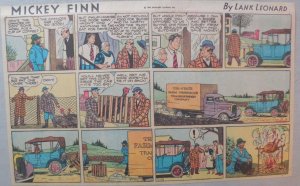 (40) Mickey Finn Sunday Pages by Lank Leonard from 1939 Half Page Size! Police!