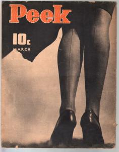 Peek #7 3/1939-cheesecake-funny photos-pin-ups-cartoons-G/VG 