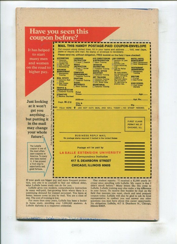 WAR IS HELL #2 (7.0) *FISHERMAN* ANY TIME ANY PLACE 1973 