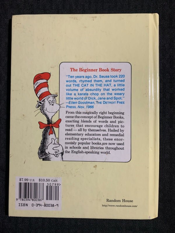 1993 FOX IN SOCKS by Dr Seuss HC FN 6.0 Beginner /  Random House