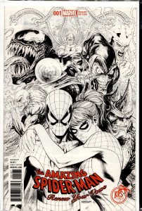 Amazing Spider-Man: Renew Your Vows #1 KRS Comics Black and White Cover (2017...