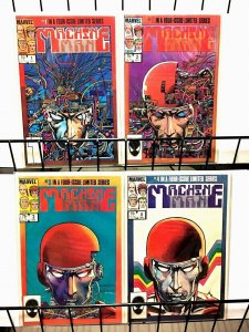 MACHINE MAN (1985) 1-4 complete  Defalco, Trimpe, colors/ finishes BARRY W SMITH