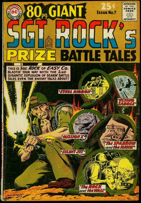 80 Page Giant #7 1965- Sgt Rock Prize Battle Tales- Kubert G/VG 