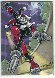 Harley Quinn Card Art - 2008 Signed art by Ray Dillon