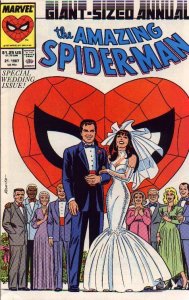 The Amazing Spider-Man Annual #21 Direct Edition wedding issue with invitation