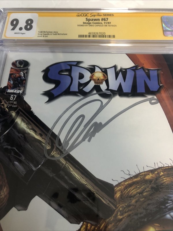 Spawn (1997) # 67 (CGC 9.8 SS) Signed Greg Capullo * Image Comics *