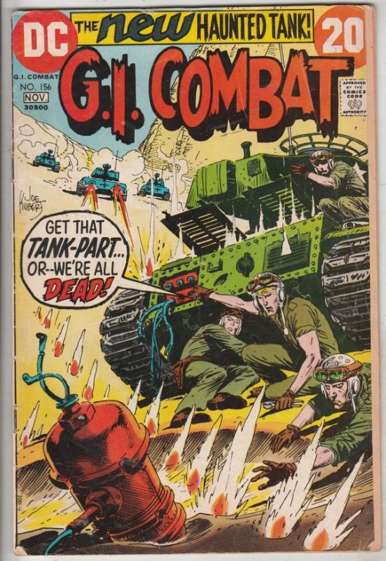 G.I. Combat #156 (Nov-72) FN Mid-Grade The Haunted Tank