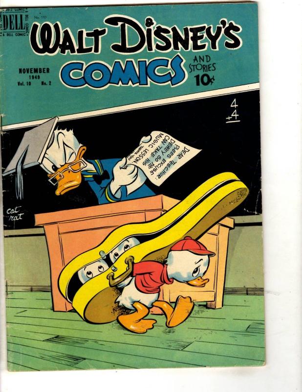 Walt Disney's Comics & Stories # 110 VG Vol. # 10 # 2 Dell Comic Book 1949 JL3