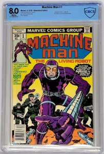 Machine Man #1 Marvel 1978 CBCS 8.0 VF Newsstand Edition Jack Kirby Story & Art