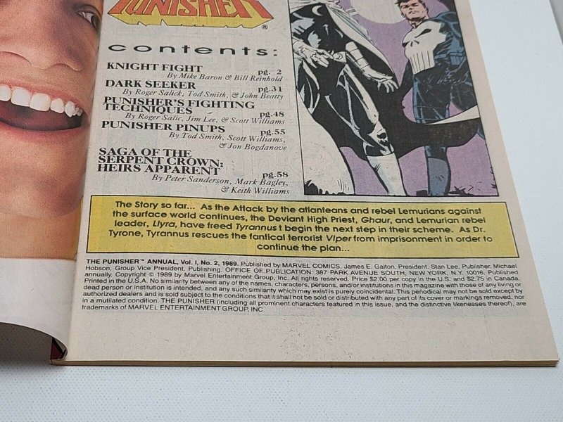 The PUNISHER Annual #2 Moon Knight Appearance NM MARVEL COMICS 1989 C4