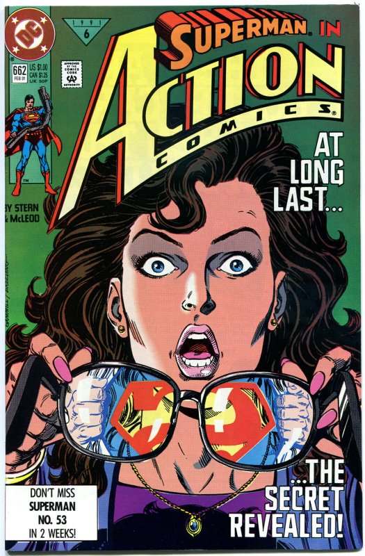 ACTION COMICS #662, VF/NM, Lois Lane knows Superman's ID, more in store