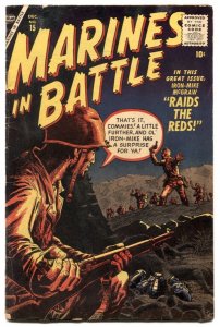 Marines In Battle #15 1956-RAID THE REDS --VG